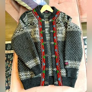 100% Wool Norwegian Sweater Cardigan — Gjestal, Setesdal Sweater, Christmas 🎄